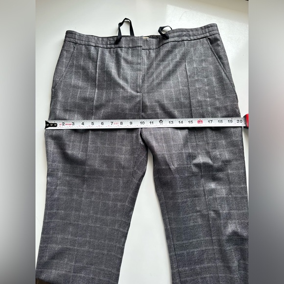 Burberry dark grey plaid tailored pants trousers size 12 - Picture 4 of 11